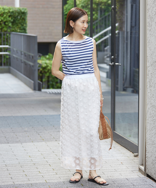 IENA（イエナ）の「シアージャガード刺繍スカート（スカート）」 - WEAR