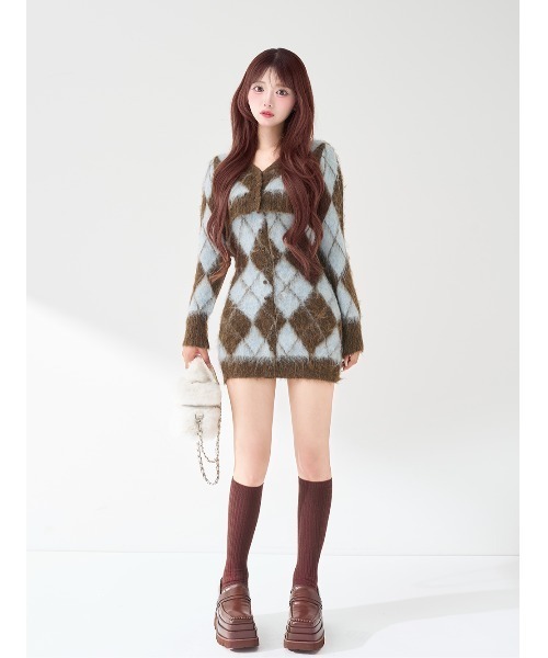 アーガイルニットアンサンブル（ワンピース）｜Darich（ダーリッチ）の