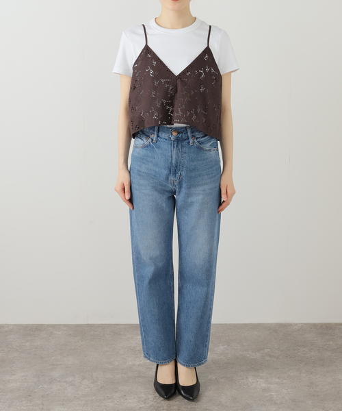 セール】【洗える】TICCA/ティッカ フラワーレース2WAYキャミソール