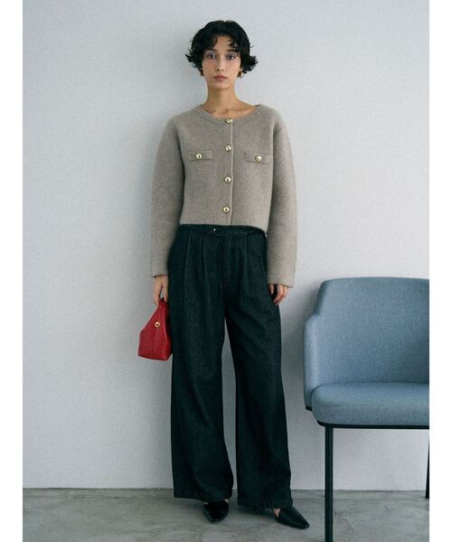 CHNラクーンニットジャケット（ノーカラージャケット）｜LAGUNAMOON