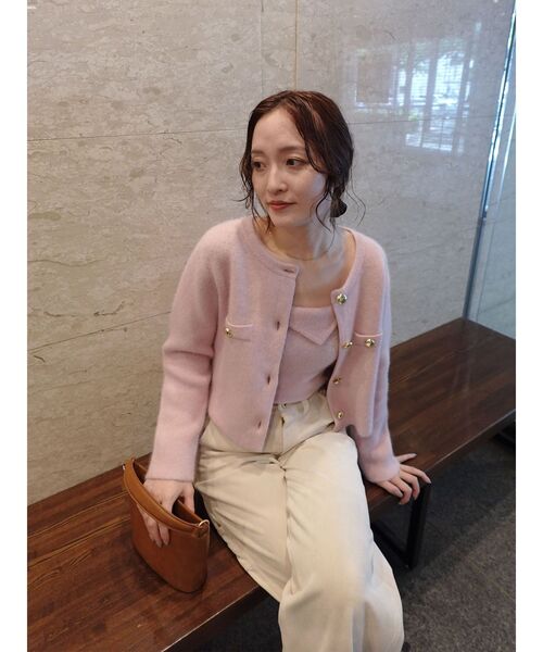 CHNラクーンニットジャケット（ノーカラージャケット）｜LAGUNAMOON