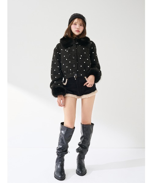 ドットツイードジャケットコート（その他アウター）｜Darich