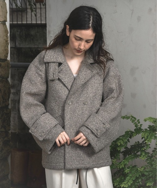 lawgy（ラウジー）の「curl double breasted belt point coat / カール