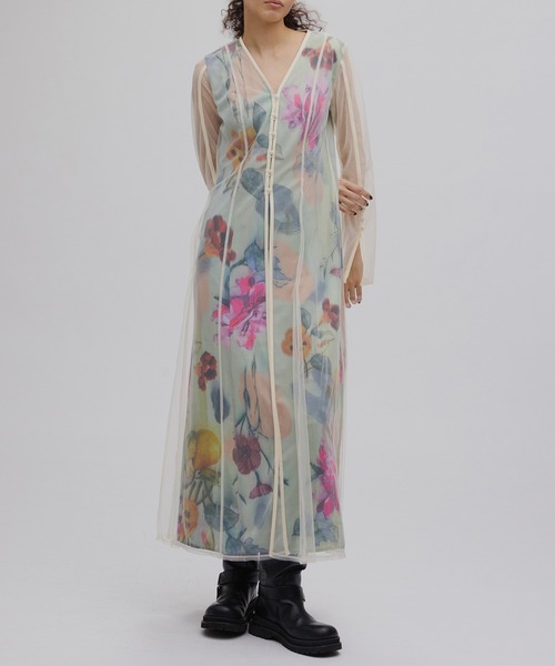 UND GRACE CHIFFON VEIL DRESS（ワンピース）｜Ameri（アメリ）の