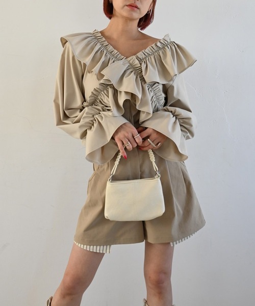 frill cross asymmetry BL（シャツ/ブラウス）｜WILLFULLY（ウィル