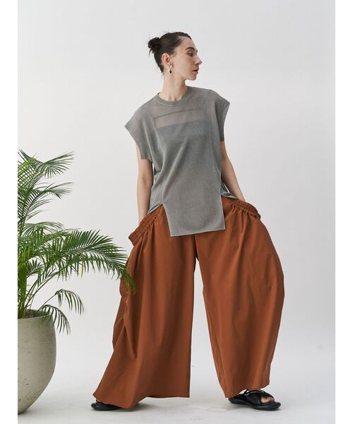 ROUND GATHER WIDE PT / ラウンドギャザーワイドパンツ（その他パンツ