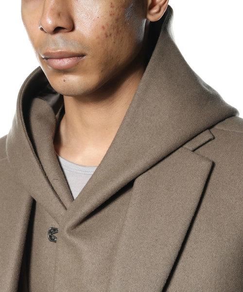 ATTACHMENT（アタッチメント）の「カシミア混平二重メルトン フード付