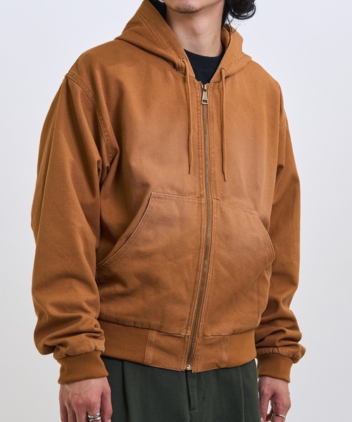 セール】【MAGASIN DE MODE Brew】ウォッシュ加工ダックZIPパーカー