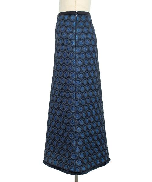 Drawer（ドゥロワー）の「Drawer ラメサークルジャカードスカート