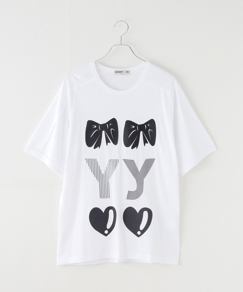 セール】【OPEN YY / オープンワイワイ】 RIBBON YY T-SHIRT：Tシャツ