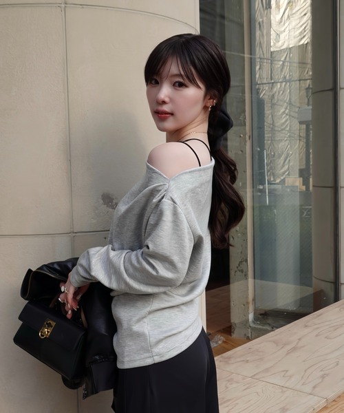 SENEE（セニー）の「3way drape tops（3ウェイドレープトップス）（T