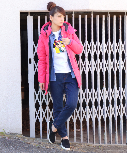 X-girl（エックスガール）の「LONG PUFF COAT（ダウンジャケット