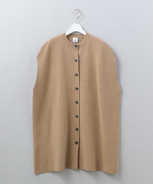 6（ロク）の「＜6(ROKU)＞COTTON WOOL KNIT PONCHO/ポンチョ（ポンチョ