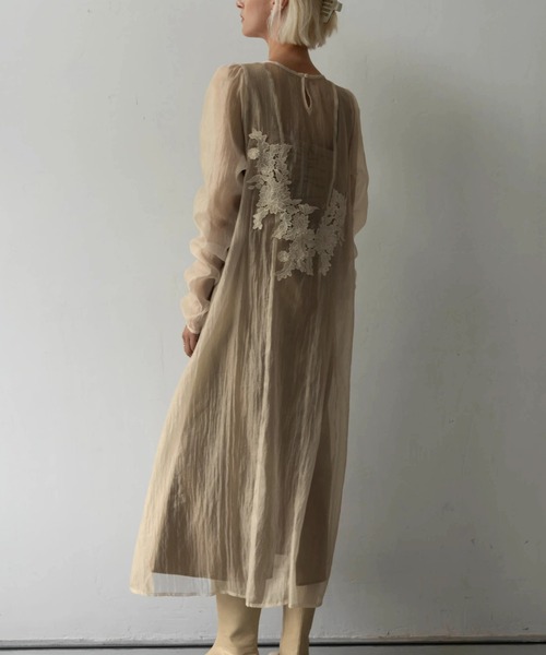 WILLFULLY（ウィルフリー）の「sheer motif lace OP & gather breast