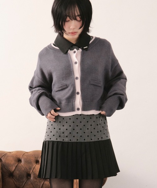 layered design cardigan / レイヤードデザインカーディガン