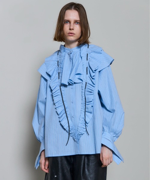 2way Ruffled Frilled Blouse/2WAYラッフルフリルブラウス（シャツ