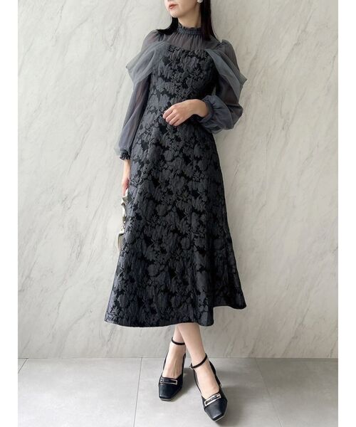 シアーベールセミフレアワンピース（ドレス）｜dazzlin（ダズリン）の