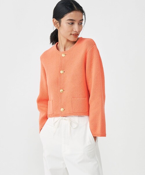 セール】ハーフミラノリブ クロップドカーディガン（カーディガン