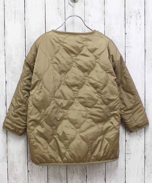 セール】裏ボアキルティングジャケット（ノーカラージャケット）｜ZI