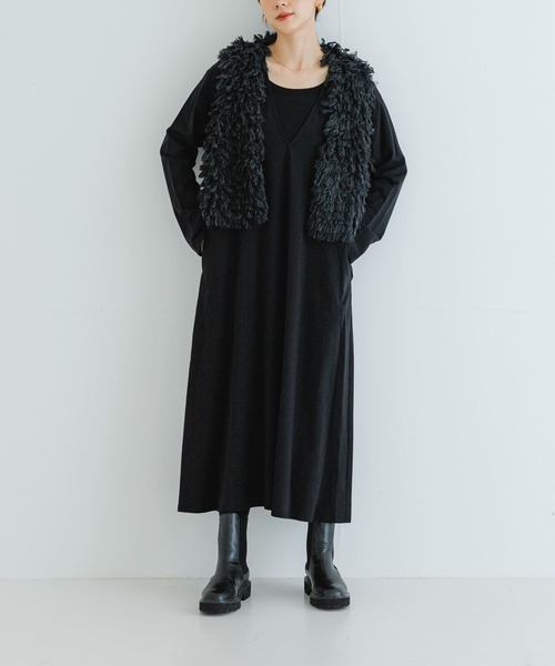 セール】『MADE IN JAPAN』Vネックロングワンピース（ワンピース