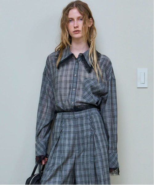 2way Attachment Lace Shirt/2WAYアタッチメントレースシャツ