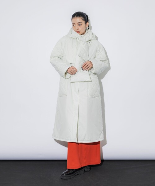 完売間近！】キルティングフーディーコート｜軽量/保温/保湿（ダウン