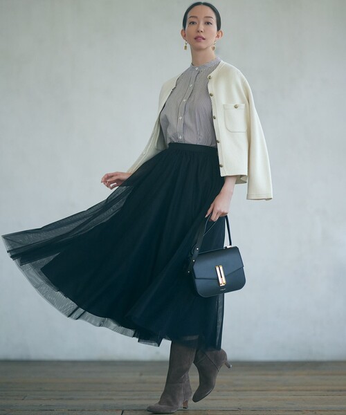 23区（ニジュウサンク）の「【洗える】ソフトチュール スカート