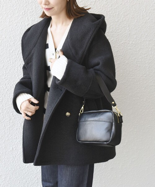 セール】SHIPS any: ナッピング フード ショート コート（その他