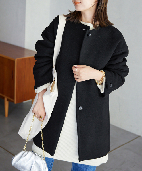 SLOBE IENA（スローブイエナ）の「ウールダブルモッサ ノーカラー