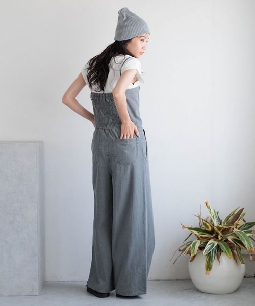 LOWRYS FARM（ローリーズファーム）の「デニムベアサロペット 133580