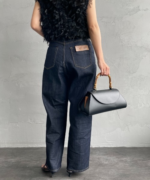 セール】[YANUK/ヤヌーク] JOAN ハイウエストワイドデニム（ワン