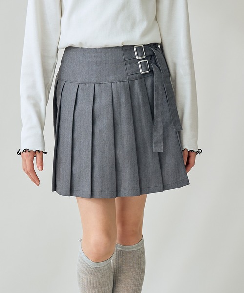 サイドベルトプリーツスカート（スカート）｜Amourire girl（アム