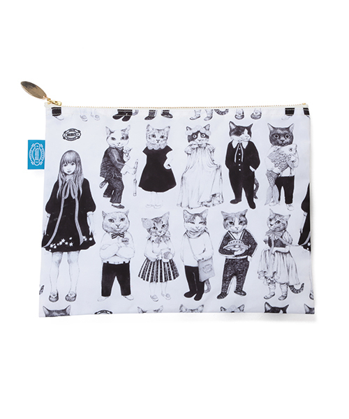 mmts（マミタス）の「ヒグチユウコ×mmts / 猫10匹 総柄 ポーチ（ポーチ