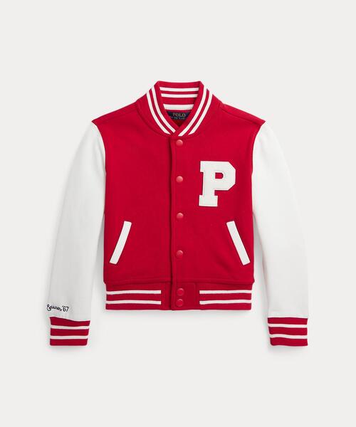 ポロラルフローレン スタジャン ジャケット ワッペン 刺繍 赤 レッド