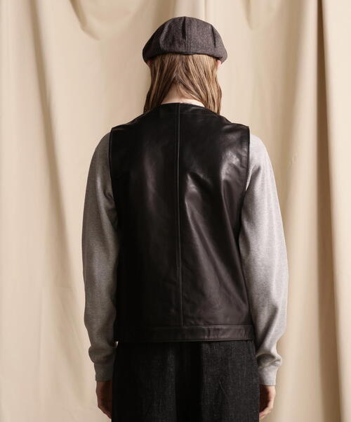 schott（ショット）の「Schott/ショット/GOAT LEATHER VEST/ゴート