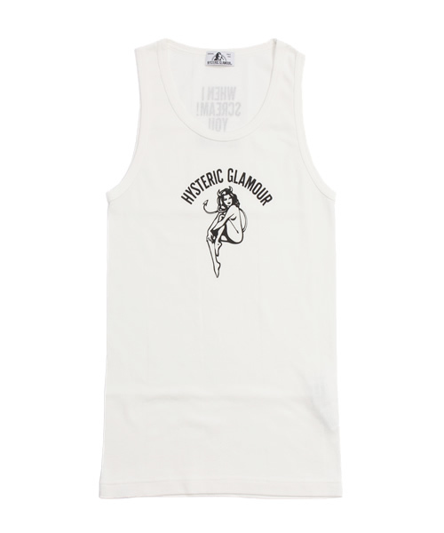 Hysteric Glamour Cool Nights タンクトップ ホワイト HYSTERIC