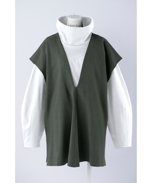 ENFOLD（エンフォルド）の「ダブルクロス カットレイヤープルオーバー