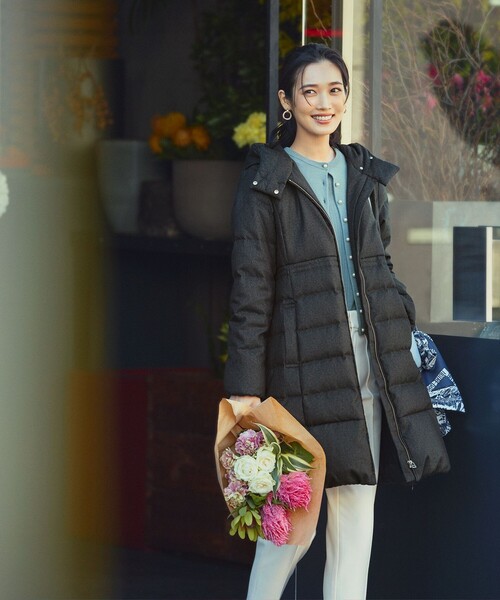 組曲（クミキョク）の「【洗える】ライトタフタロング ダウン（ダウン