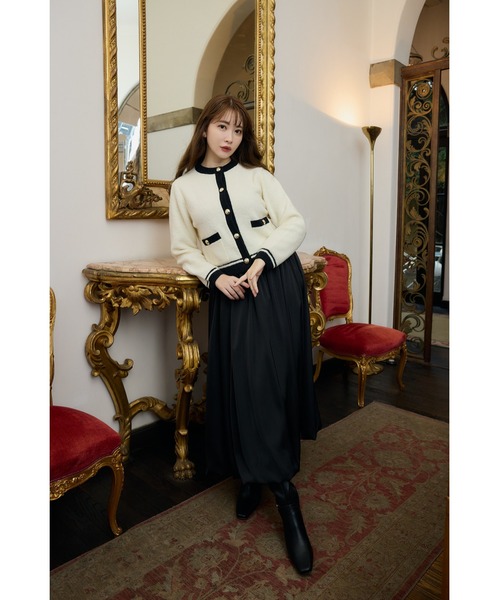 Her lip to（ハーリップトゥー）の「Boucle Bicolor Knit Jacket