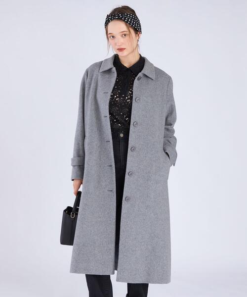 ラムウールロングコート（ステンカラーコート）｜To b. by agnes b