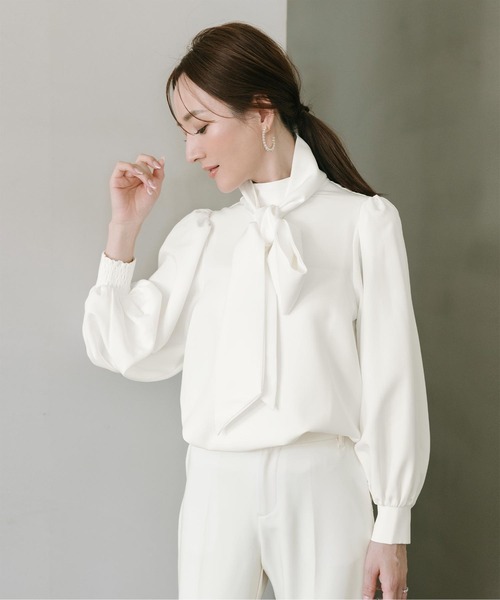 2wayボリュームスリーブボウタイブラウス（シャツ/ブラウス）｜ur's
