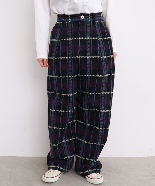 l'atelier du savon（アトリエドサボン）の「○くるくるチェック刺繍