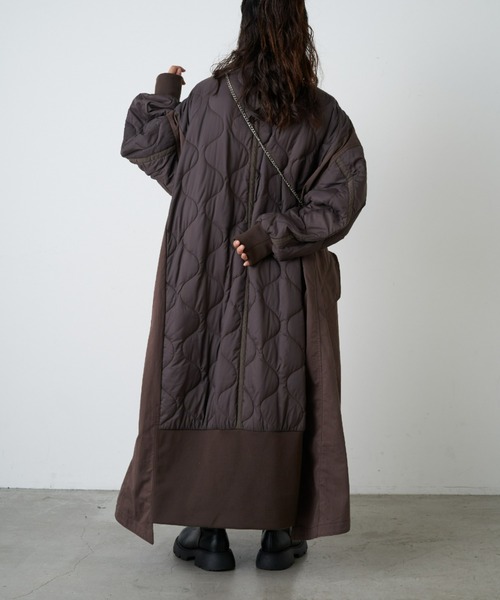 セール】≪新色登場≫【etsinta/エシンタ】切替マキシミリタリーコート