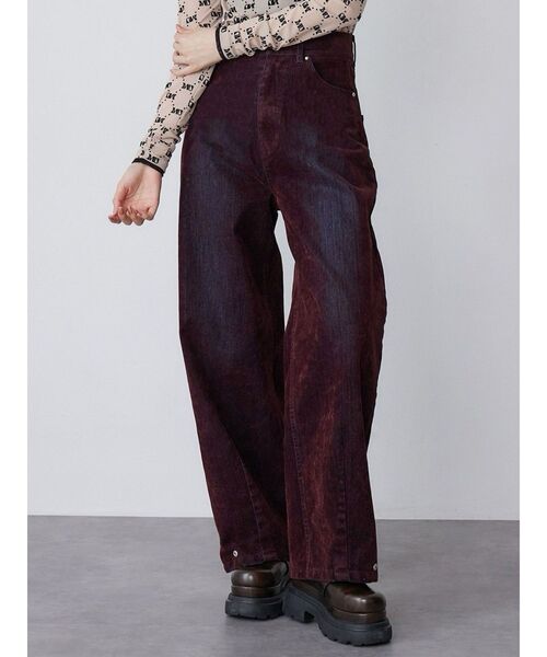 セール】フロッキーバレルレッグデニム【セット販売対象】（デニム