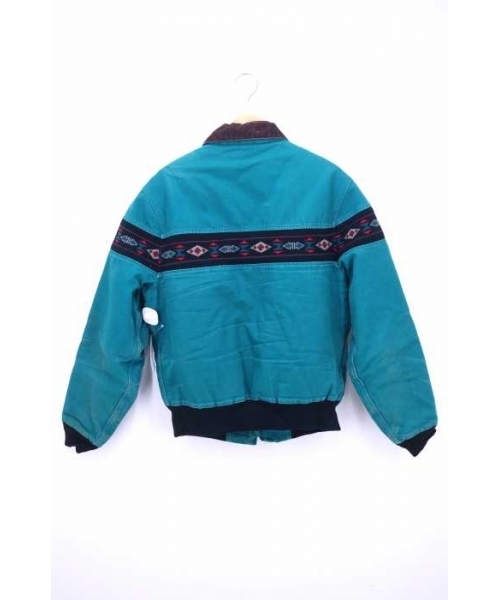 ブランド古着】90s 裏地キルティング ネイティブ柄ニットライン刺繍