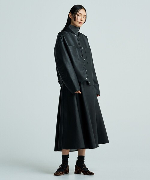 uncrave（アンクレイヴ）の「ウォッシャブル エコレザー ブルゾン