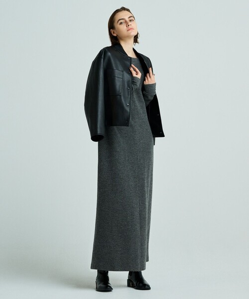 uncrave（アンクレイヴ）の「ウォッシャブル エコレザー ブルゾン