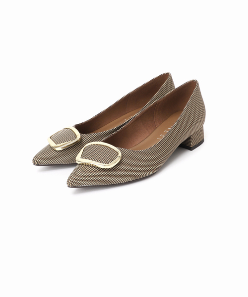 セール】《追加》3cmポインテッドニュアンスバックルパンプス