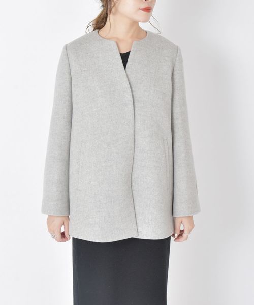 SHIPS（シップス）の「SUPER140キーネックショートコート◇（その他