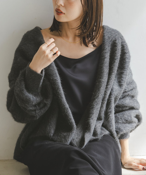 セール】FOX/Caファーニットカーディガン（カーディガン/ボレロ